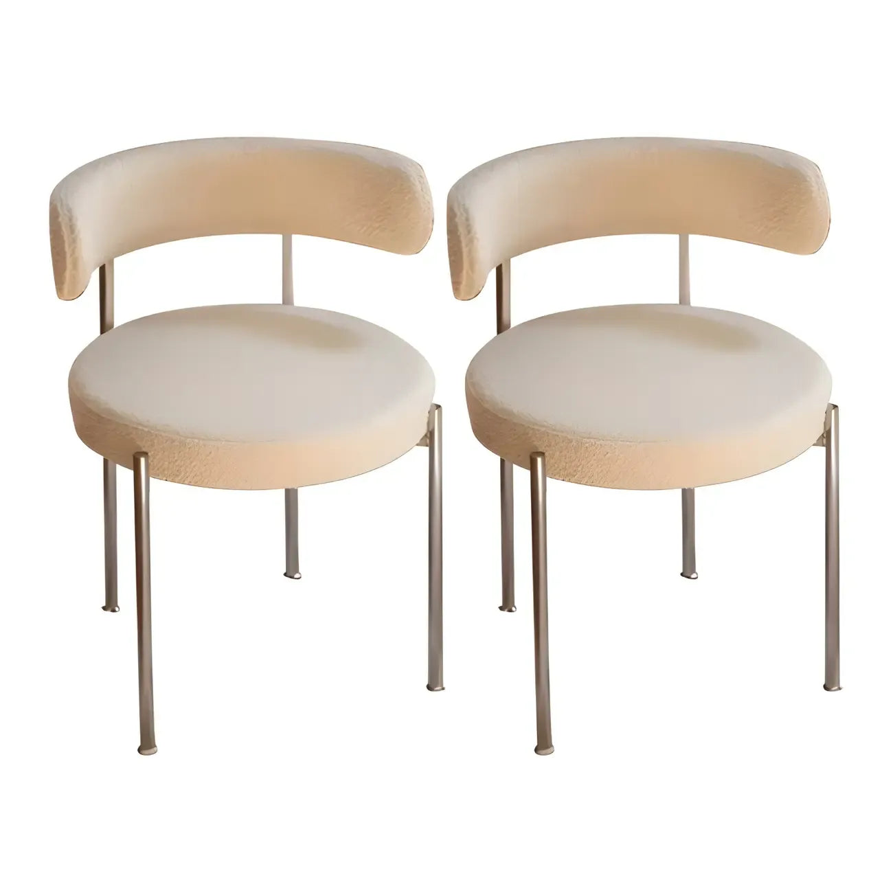 Chaises de salle à manger contemporaines recouvertes de tissu