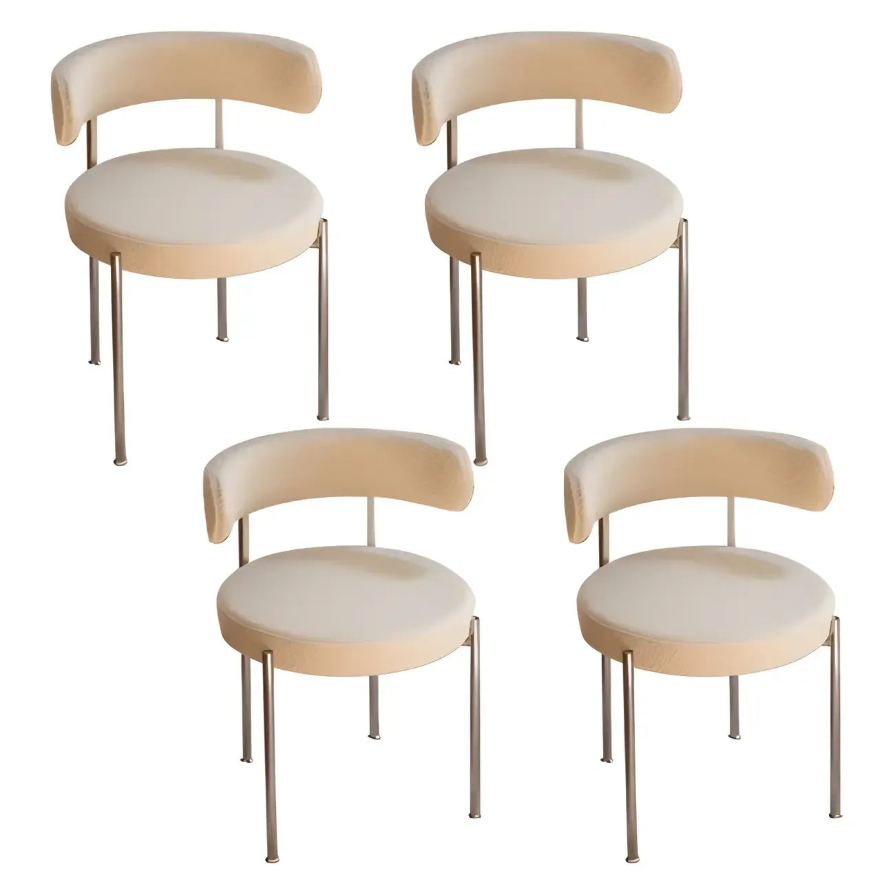 Chaises de salle à manger contemporaines recouvertes de tissu