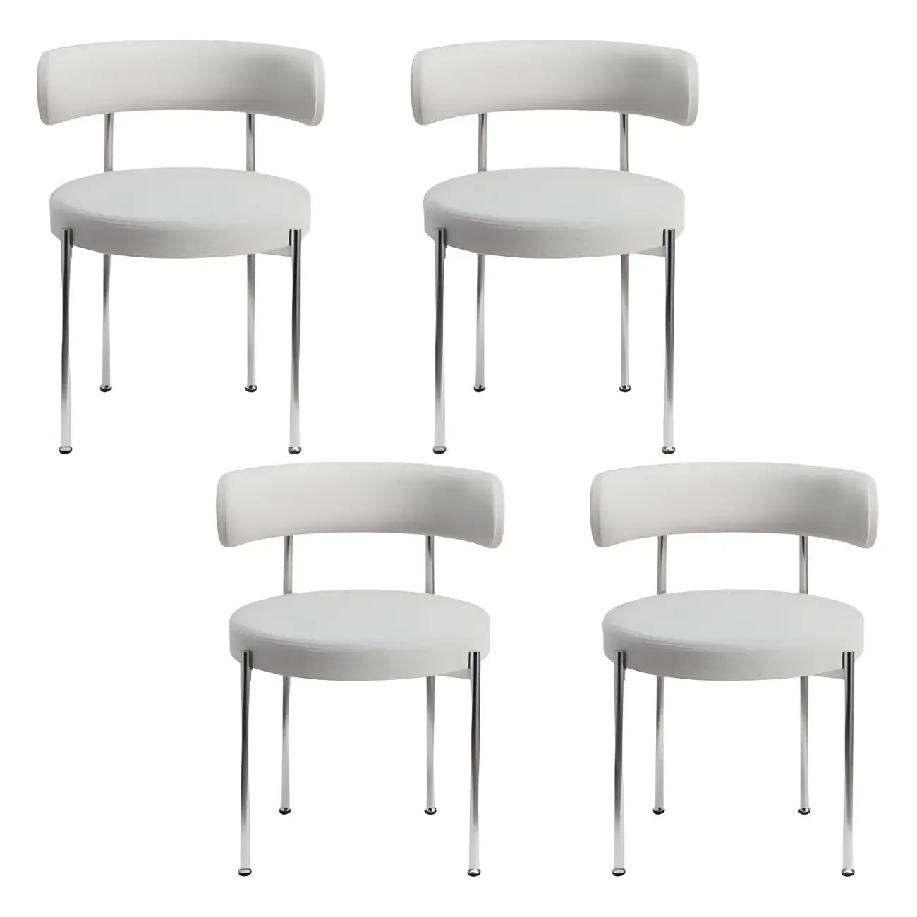 Chaises de salle à manger contemporaines recouvertes de tissu