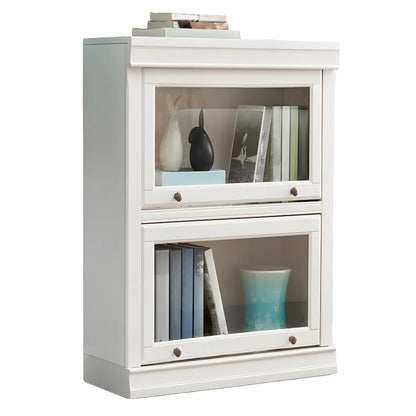 Bibliothèque verticale contemporaine à 3 niveaux en bois blanc