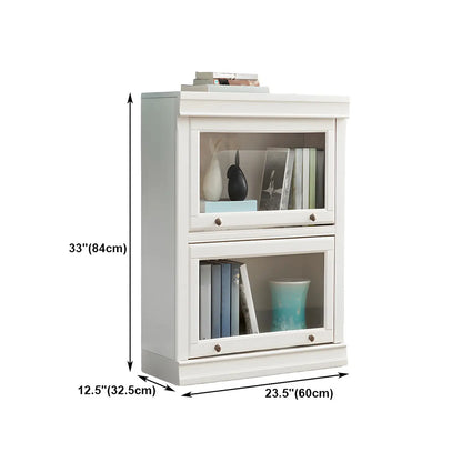 Bibliothèque verticale contemporaine à 3 niveaux en bois blanc