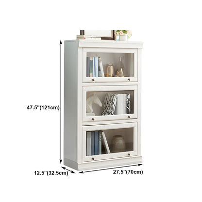 Bibliothèque verticale contemporaine à 3 niveaux en bois blanc