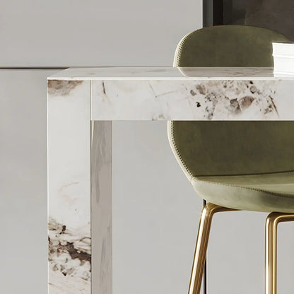 Tables de bar rectangulaires Glam Pandora en pierre dorée