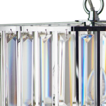 Suspension moderne en verre cristal tambour