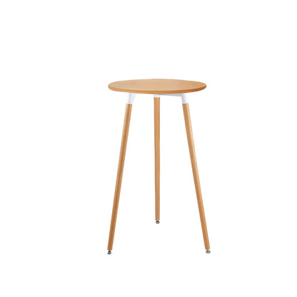 Table de bar carrée petite hauteur en bois naturel