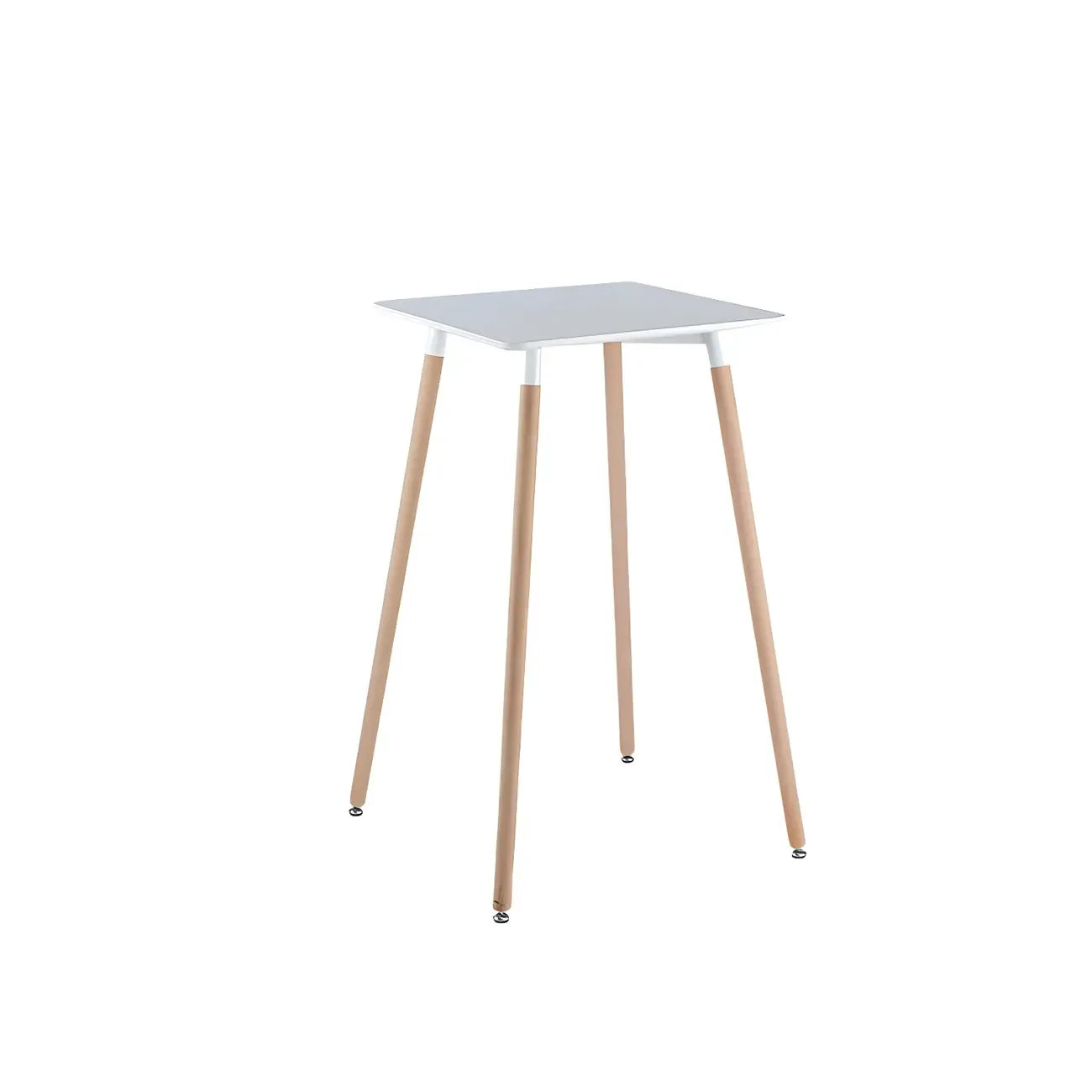 Table de bar carrée petite hauteur en bois naturel