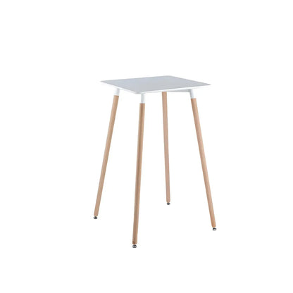 Table de bar carrée petite hauteur en bois naturel