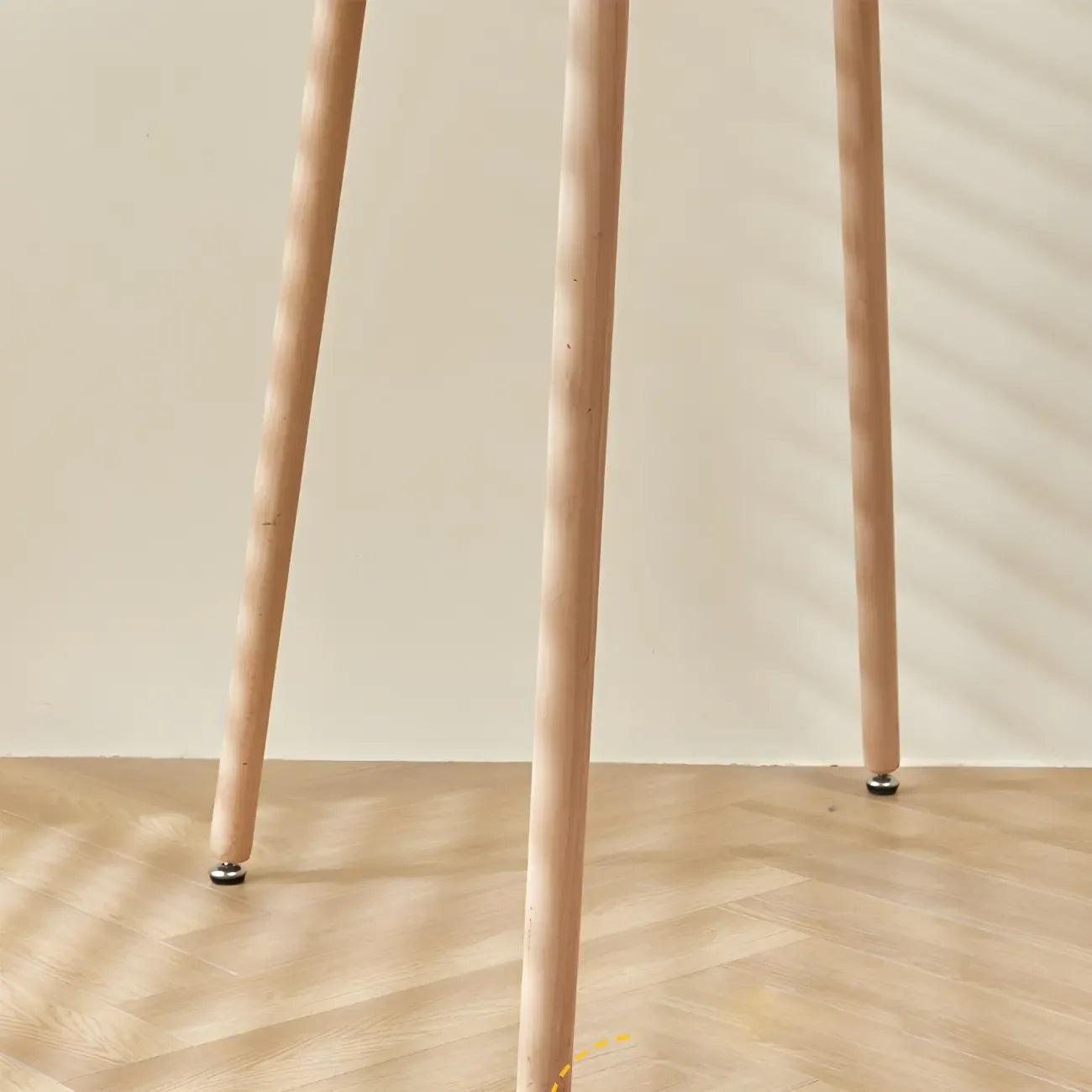 Table de bar carrée petite hauteur en bois naturel