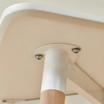 Table de bar carrée petite hauteur en bois naturel