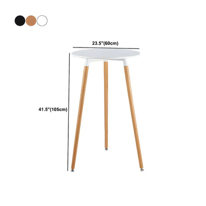 Table de bar carrée petite hauteur en bois naturel