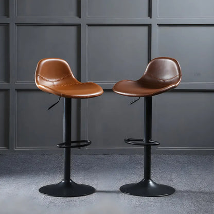 Tabourets de bar modernes en cuir réglables avec repose-pieds pour bar à domicile