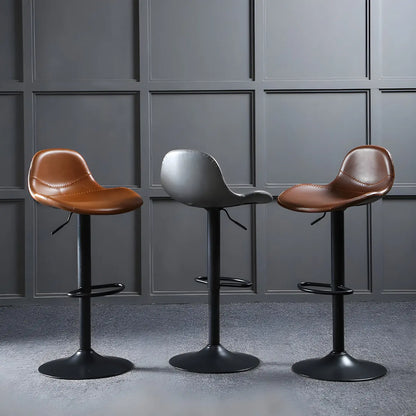 Tabourets de bar modernes en cuir réglables avec repose-pieds pour bar à domicile