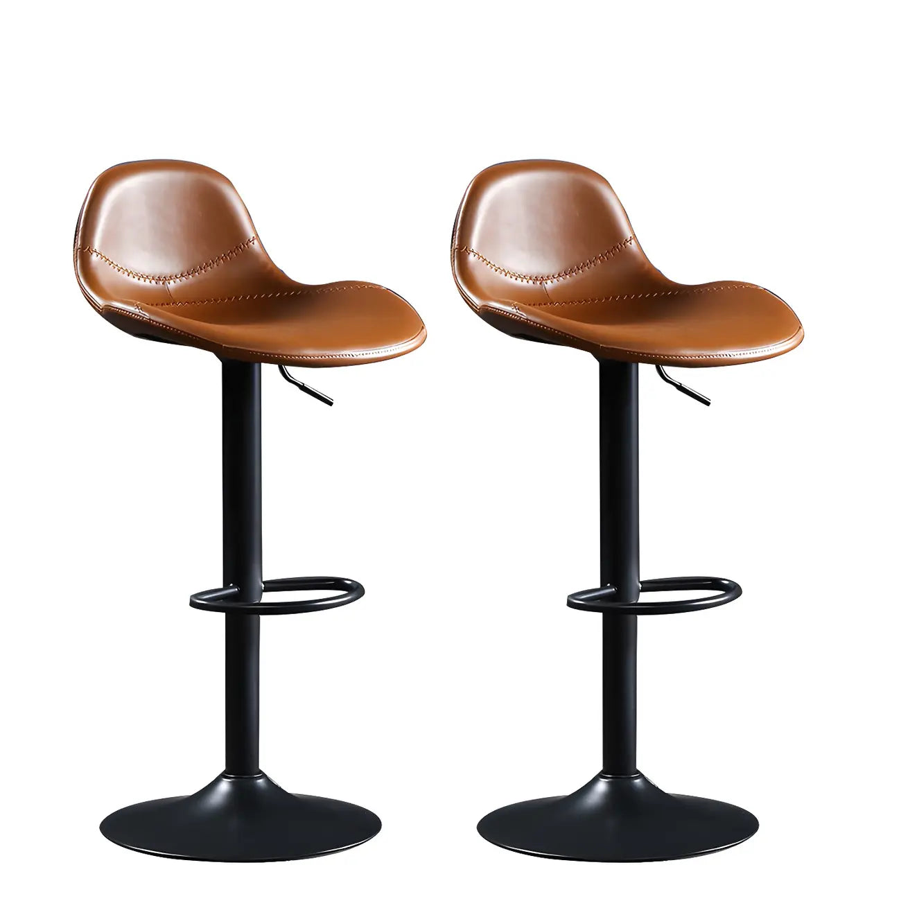 Tabourets de bar modernes en cuir réglables avec repose-pieds pour bar à domicile