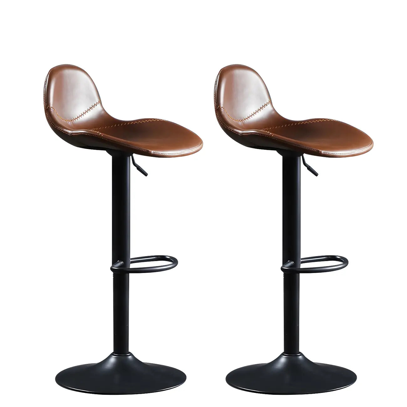 Tabourets de bar modernes en cuir réglables avec repose-pieds pour bar à domicile