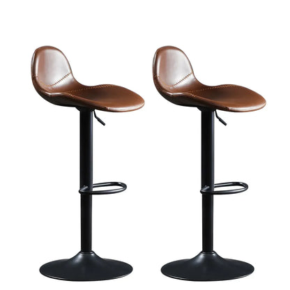 Tabourets de bar modernes en cuir réglables avec repose-pieds pour bar à domicile