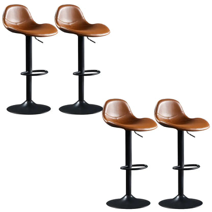 Tabourets de bar modernes en cuir réglables avec repose-pieds pour bar à domicile