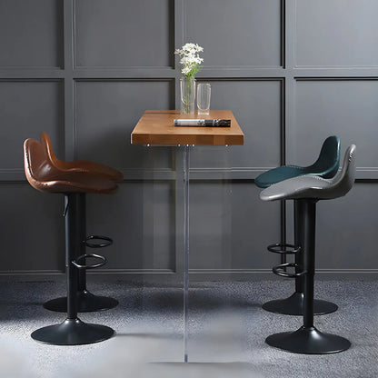 Tabourets de bar modernes en cuir réglables avec repose-pieds pour bar à domicile