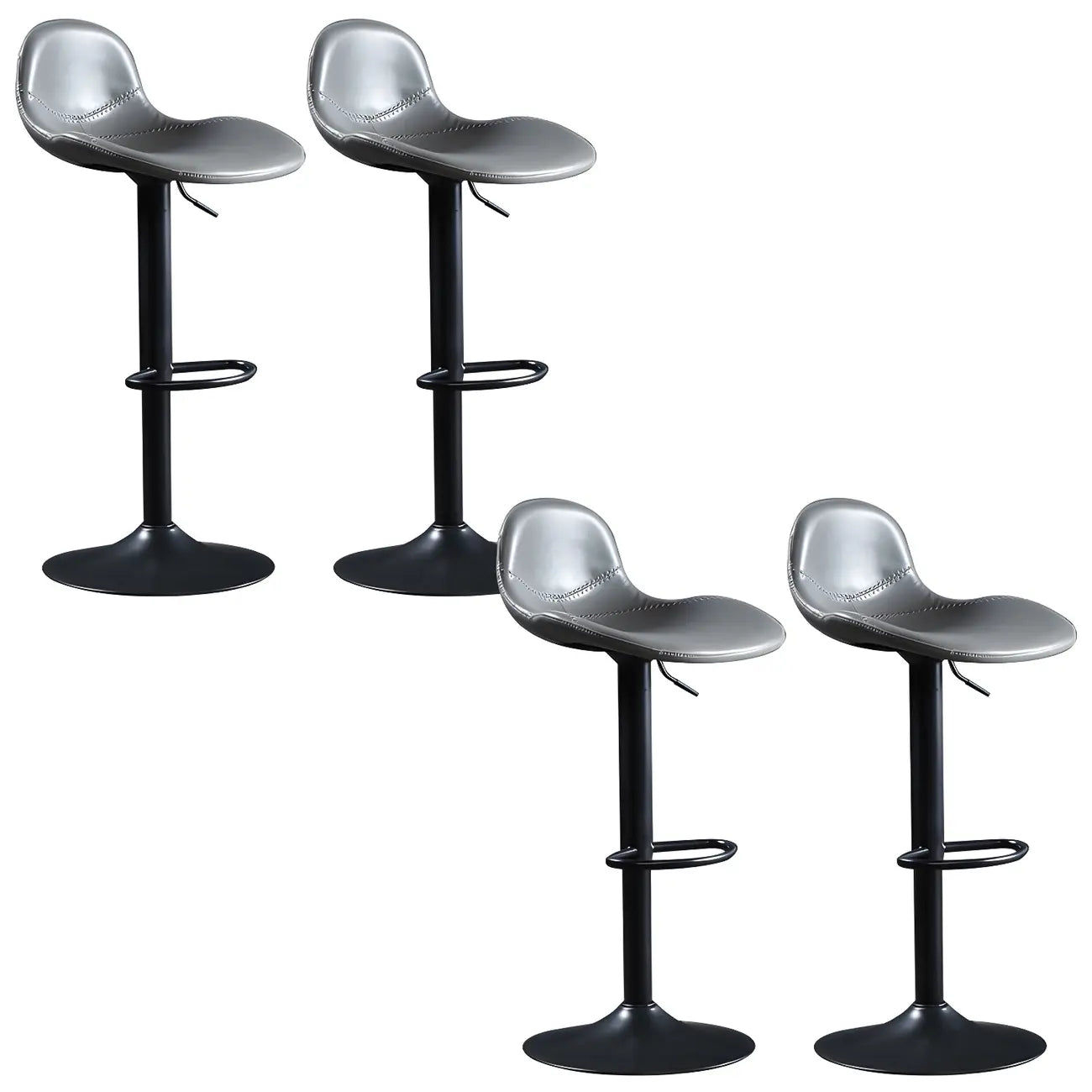 Tabourets de bar modernes en cuir réglables avec repose-pieds pour bar à domicile