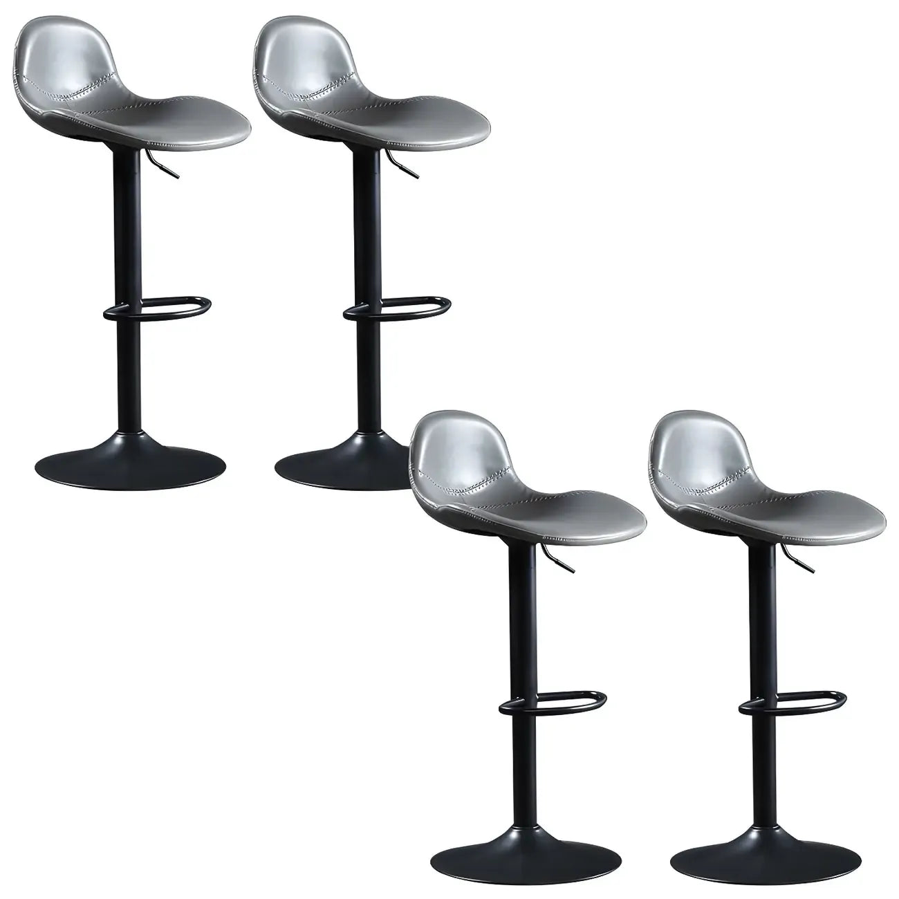 Tabourets de bar modernes en cuir réglables avec repose-pieds pour bar à domicile