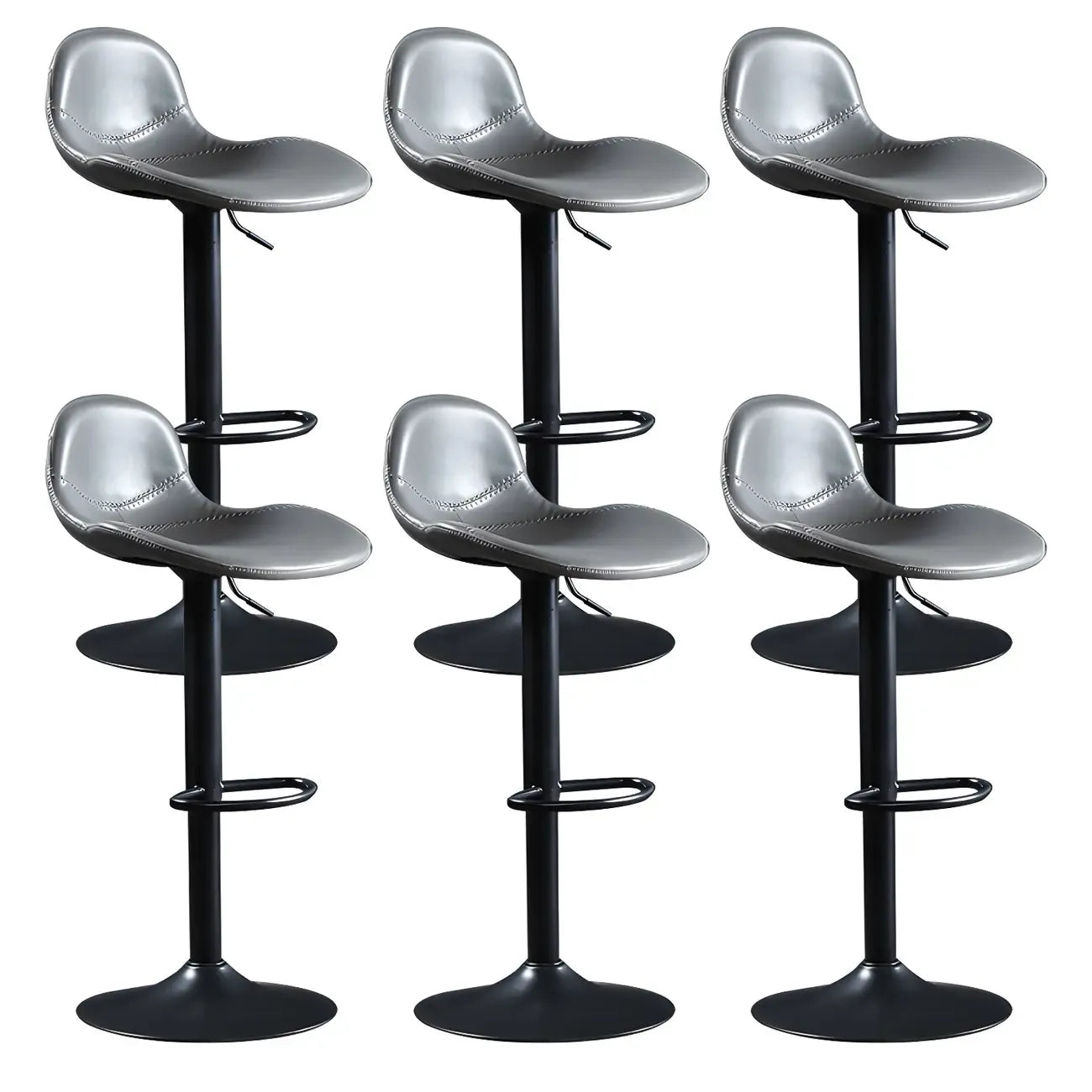 Tabourets de bar modernes en cuir réglables avec repose-pieds pour bar à domicile