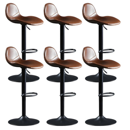 Tabourets de bar modernes en cuir réglables avec repose-pieds pour bar à domicile