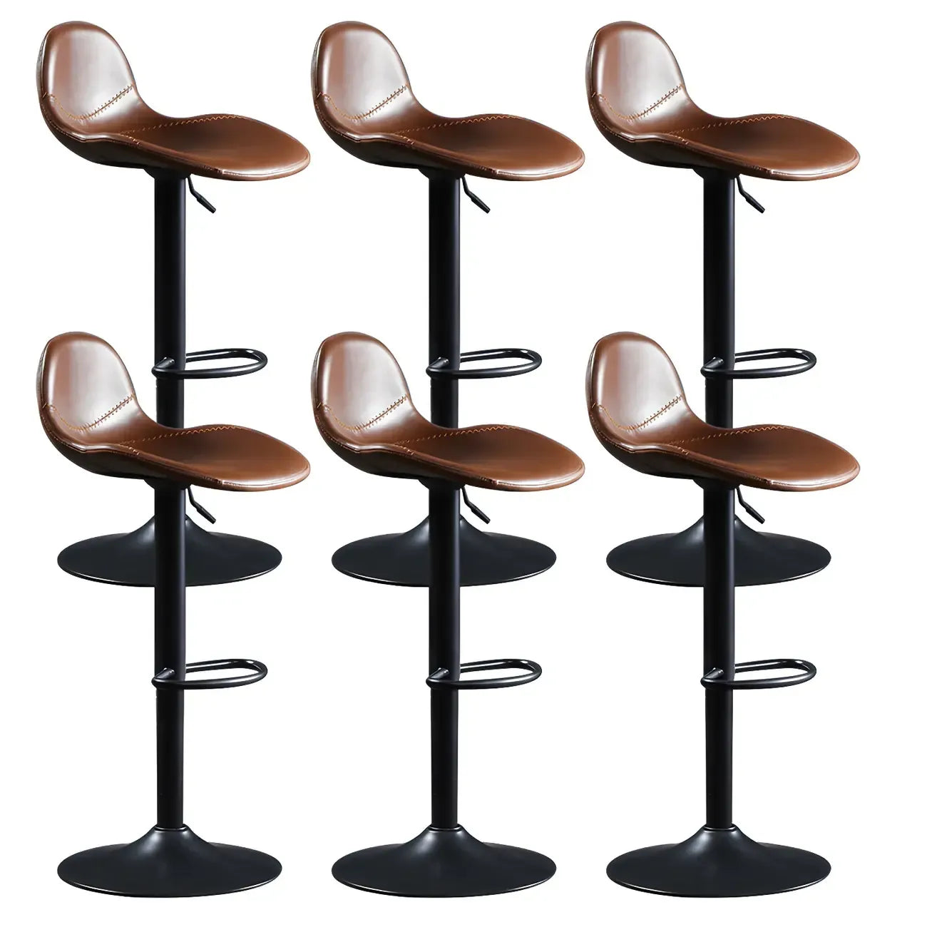 Tabourets de bar modernes en cuir réglables avec repose-pieds pour bar à domicile