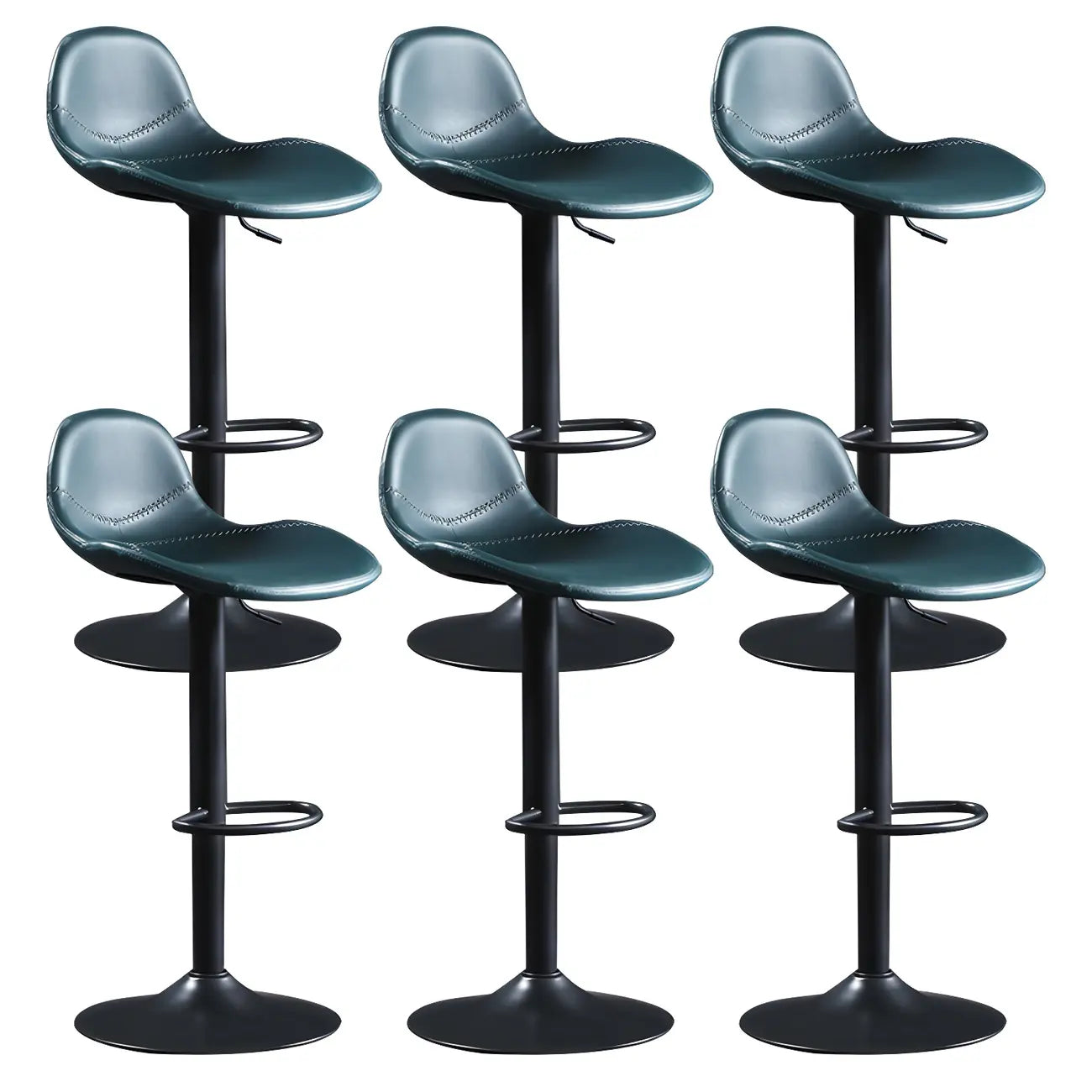 Tabourets de bar modernes en cuir réglables avec repose-pieds pour bar à domicile
