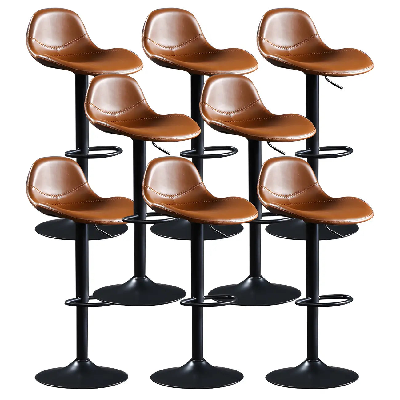 Tabourets de bar modernes en cuir réglables avec repose-pieds pour bar à domicile