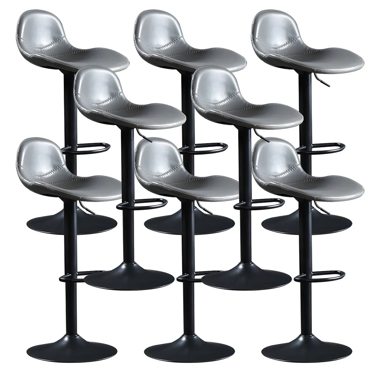Tabourets de bar modernes en cuir réglables avec repose-pieds pour bar à domicile