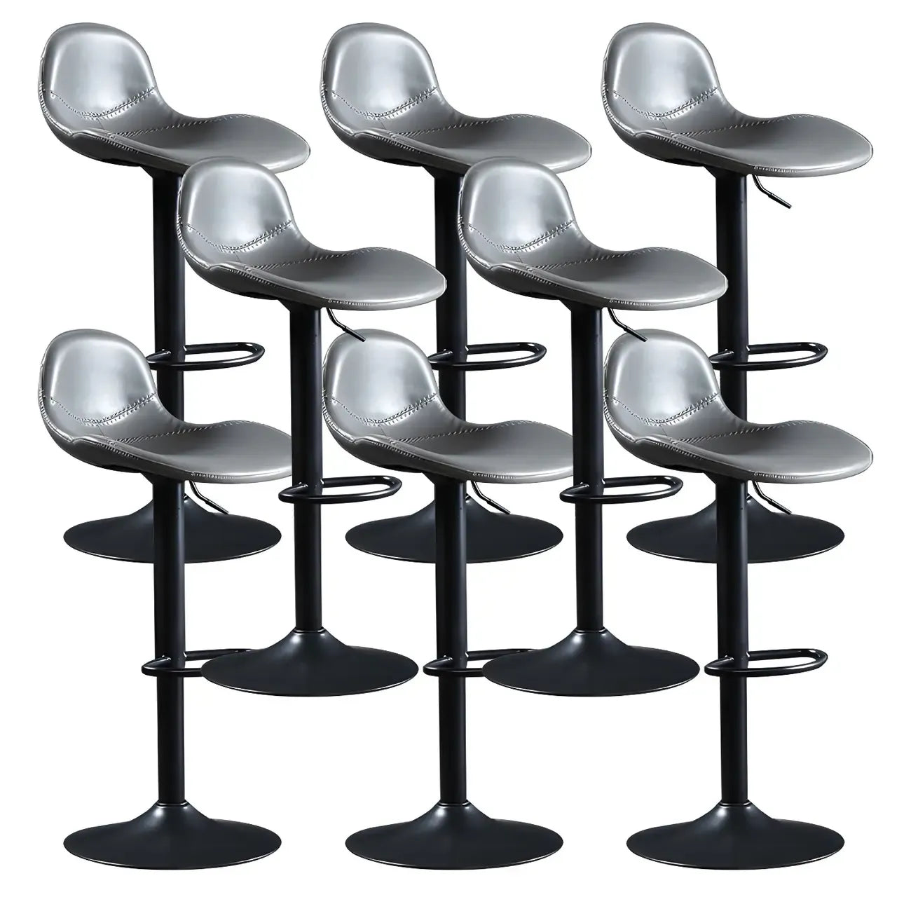 Tabourets de bar modernes en cuir réglables avec repose-pieds pour bar à domicile