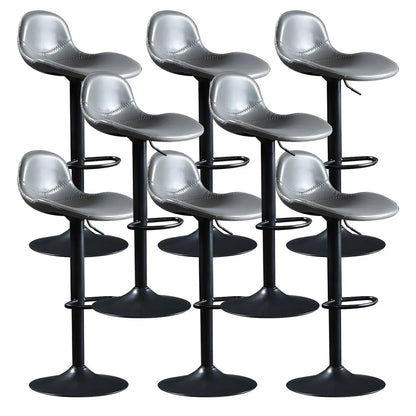 Tabourets de bar modernes en cuir réglables avec repose-pieds pour bar à domicile