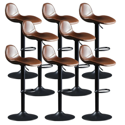 Tabourets de bar modernes en cuir réglables avec repose-pieds pour bar à domicile