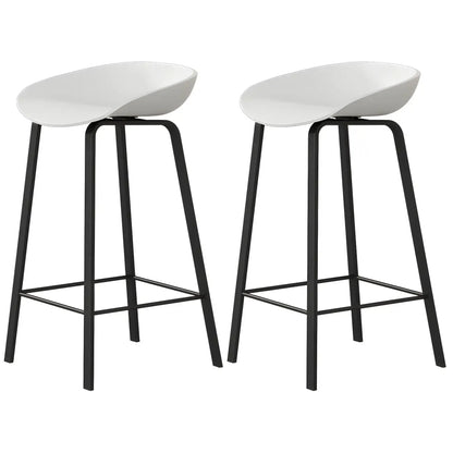 Tabouret de bar ergonomique au design élégant et contemporain en métal noir