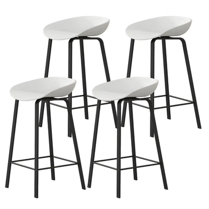 Tabouret de bar ergonomique au design élégant et contemporain en métal noir