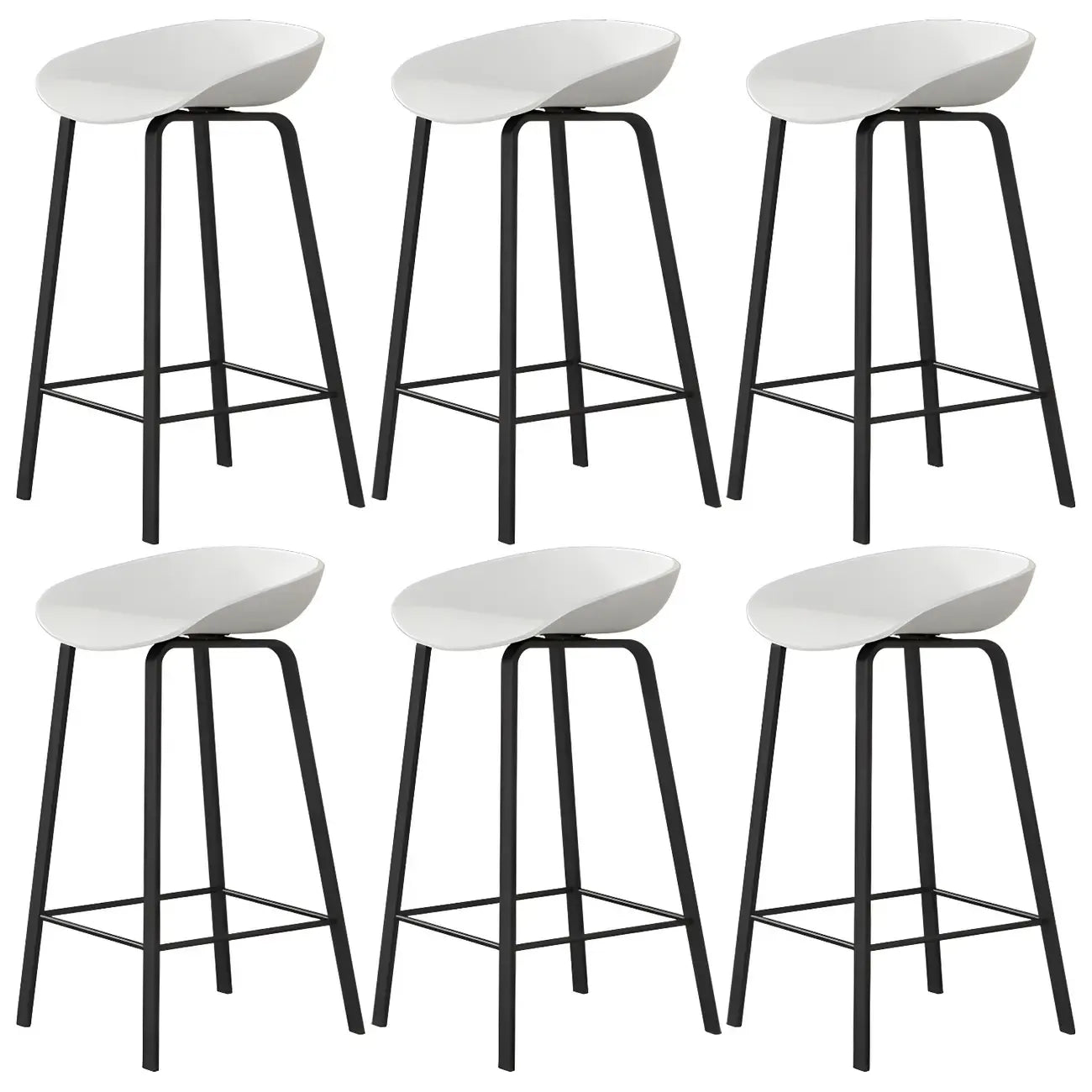 Tabouret de bar ergonomique au design élégant et contemporain en métal noir