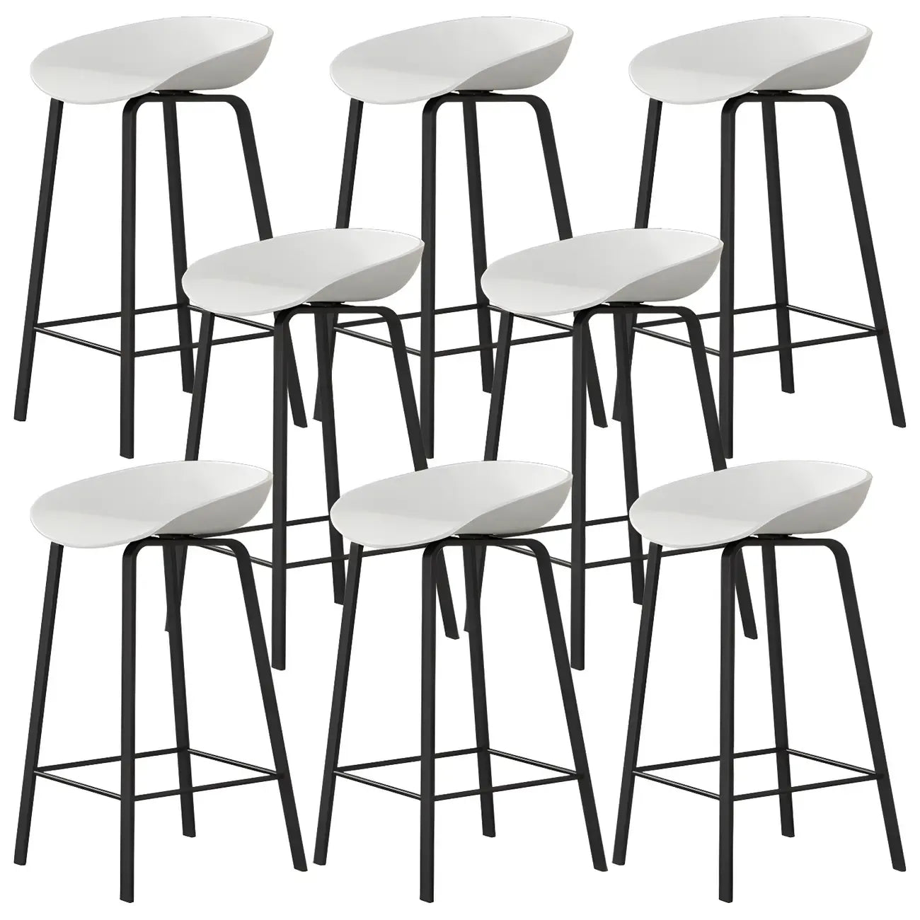Tabouret de bar ergonomique au design élégant et contemporain en métal noir