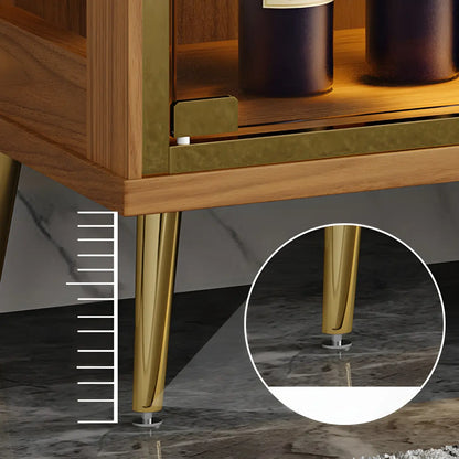 Vitrine glamour en bois noir et verre