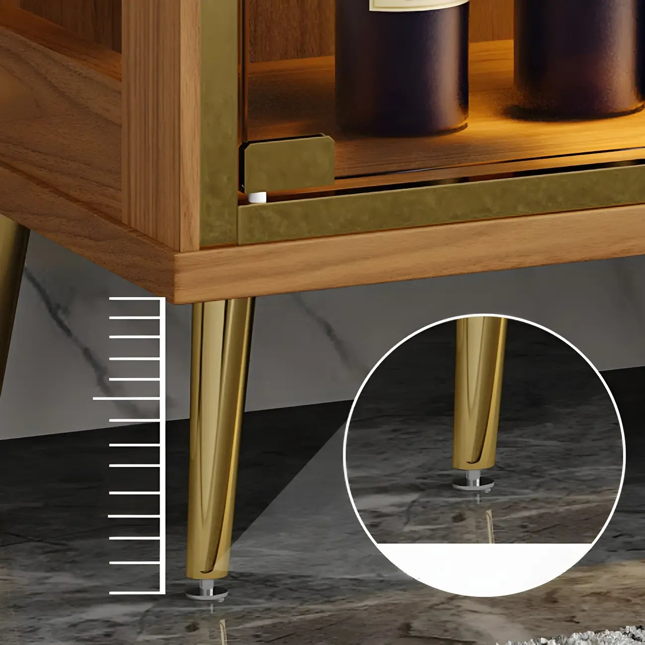 Vitrine glamour en bois noir et verre