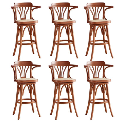 Tabouret de bar bas en rotin carré intemporel, marron/noir
