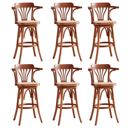 Tabouret de bar bas en rotin carré intemporel, marron/noir