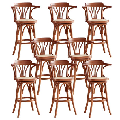 Tabouret de bar bas en rotin carré intemporel, marron/noir