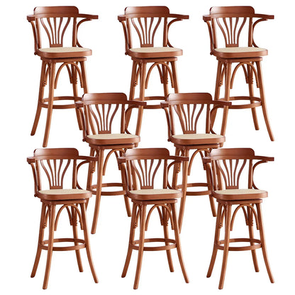 Tabouret de bar bas en rotin carré intemporel, marron/noir