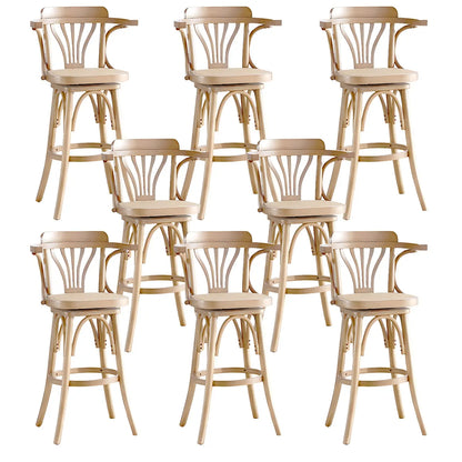 Tabouret de bar bas en rotin carré intemporel, marron/noir