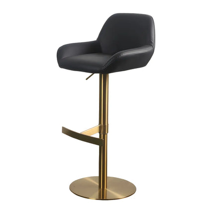Tabourets de bar pivotants et réglables en métal brillant