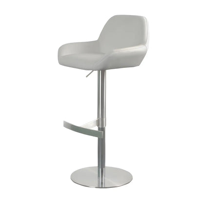 Tabourets de bar pivotants et réglables en métal brillant