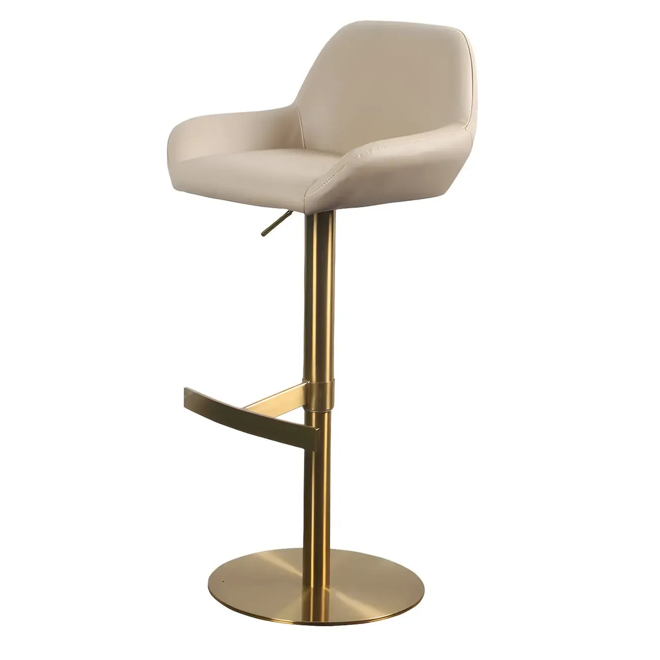 Tabourets de bar pivotants et réglables en métal brillant