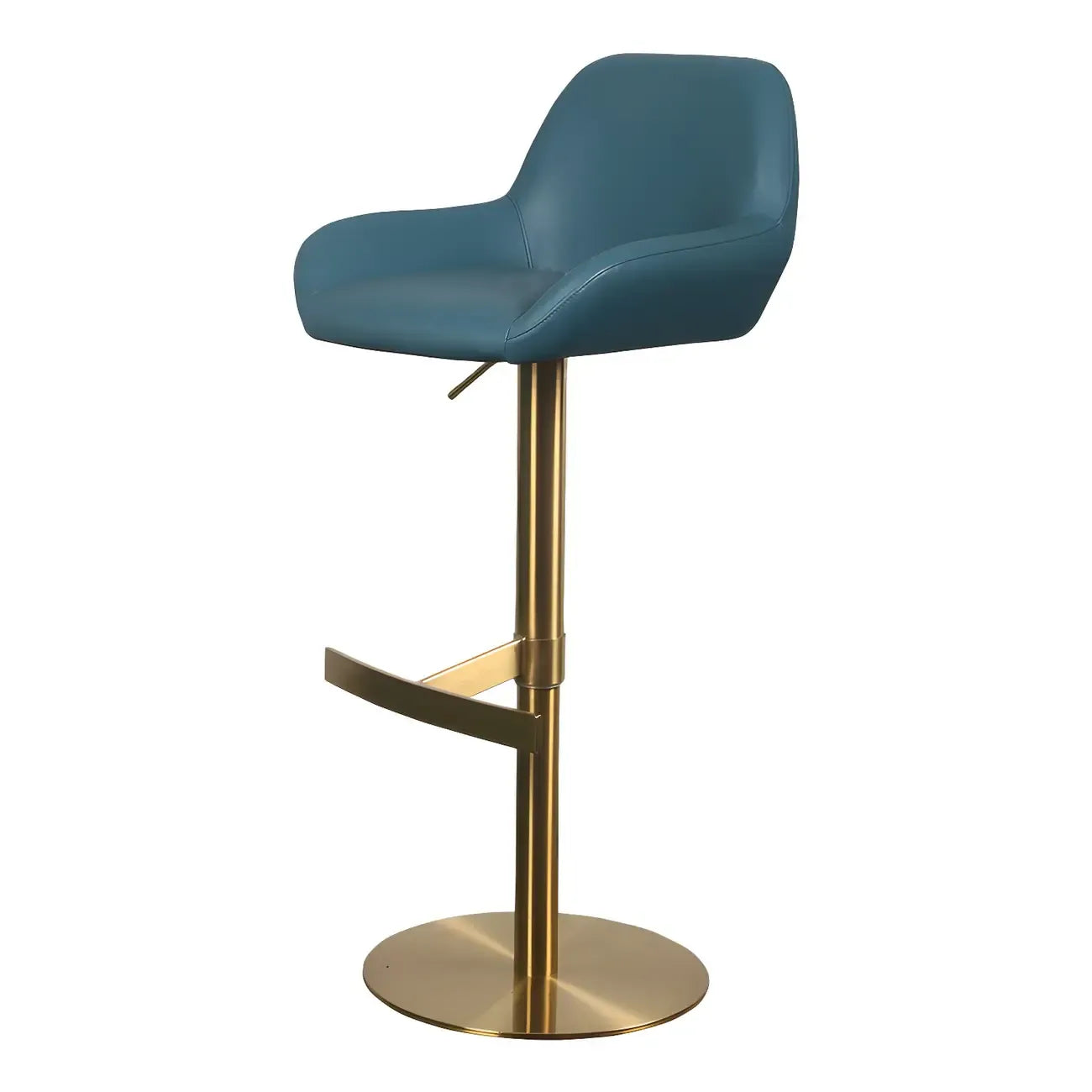 Tabourets de bar pivotants et réglables en métal brillant