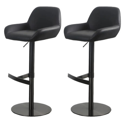 Tabourets de bar pivotants et réglables en métal brillant