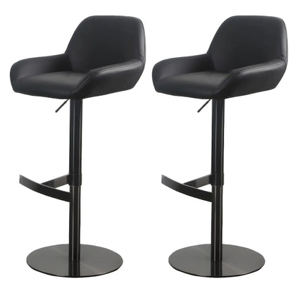 Tabourets de bar pivotants et réglables en métal brillant