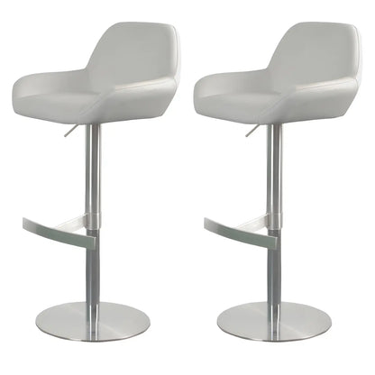 Tabourets de bar pivotants et réglables en métal brillant